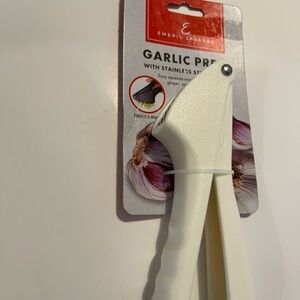 Emeril Lagasse White Garlic Press with Stainless Steel